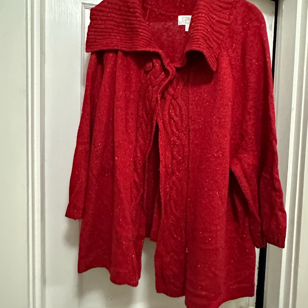 Red Cable Knit Sweater